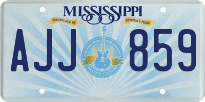 MS license plate AJJ859