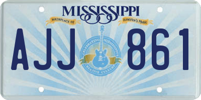MS license plate AJJ861