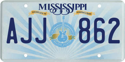 MS license plate AJJ862