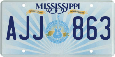 MS license plate AJJ863