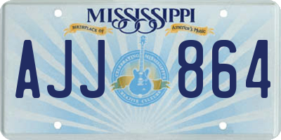 MS license plate AJJ864