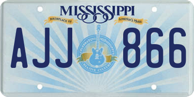 MS license plate AJJ866