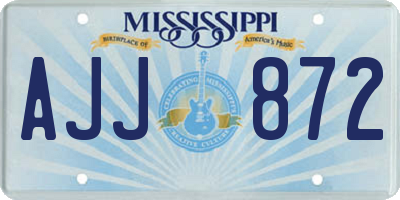 MS license plate AJJ872