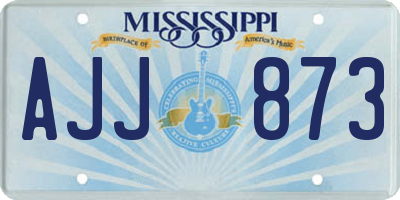 MS license plate AJJ873