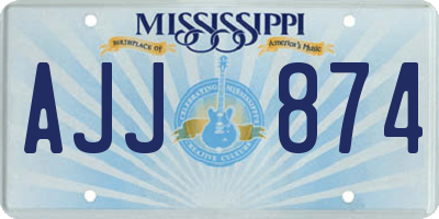 MS license plate AJJ874