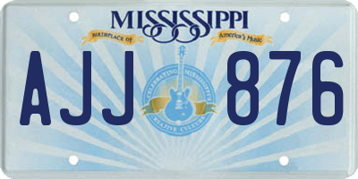 MS license plate AJJ876