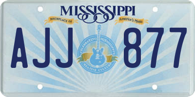 MS license plate AJJ877