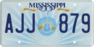 MS license plate AJJ879