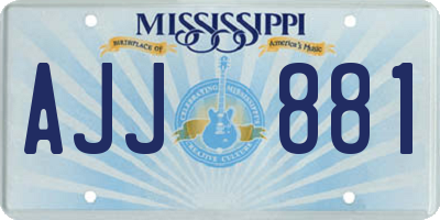MS license plate AJJ881