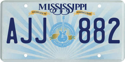 MS license plate AJJ882