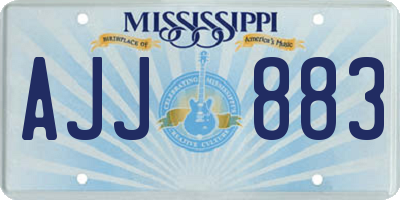 MS license plate AJJ883