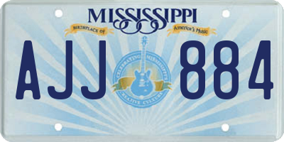 MS license plate AJJ884