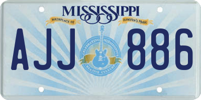 MS license plate AJJ886