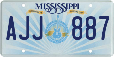 MS license plate AJJ887