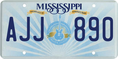 MS license plate AJJ890