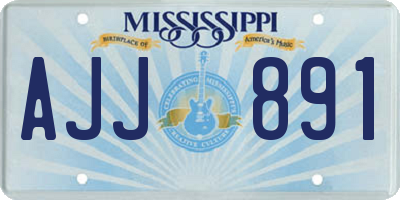 MS license plate AJJ891
