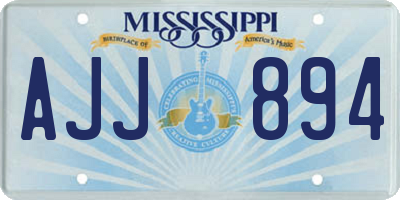 MS license plate AJJ894