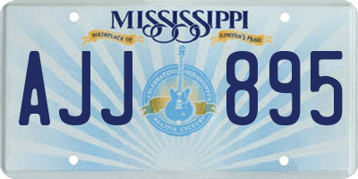 MS license plate AJJ895