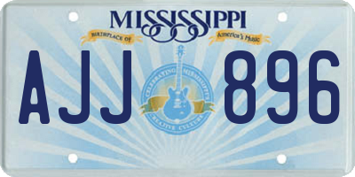MS license plate AJJ896
