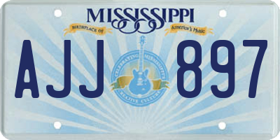 MS license plate AJJ897