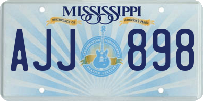 MS license plate AJJ898