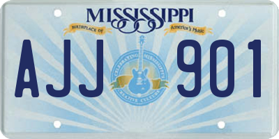 MS license plate AJJ901