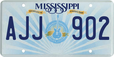MS license plate AJJ902