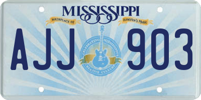 MS license plate AJJ903