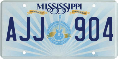 MS license plate AJJ904
