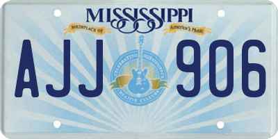 MS license plate AJJ906