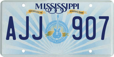 MS license plate AJJ907
