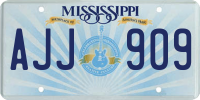MS license plate AJJ909