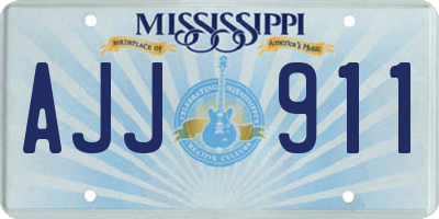 MS license plate AJJ911