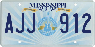 MS license plate AJJ912