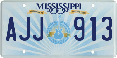MS license plate AJJ913
