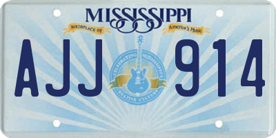 MS license plate AJJ914