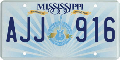 MS license plate AJJ916