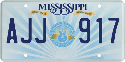 MS license plate AJJ917