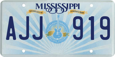 MS license plate AJJ919