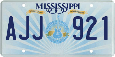 MS license plate AJJ921