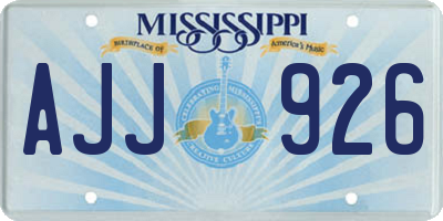 MS license plate AJJ926
