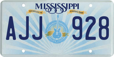 MS license plate AJJ928