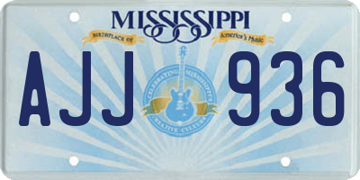 MS license plate AJJ936