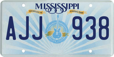 MS license plate AJJ938