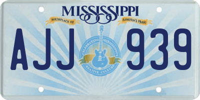 MS license plate AJJ939