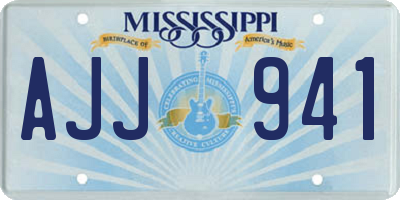 MS license plate AJJ941