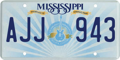 MS license plate AJJ943