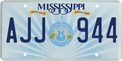 MS license plate AJJ944