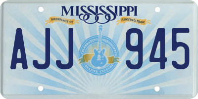 MS license plate AJJ945