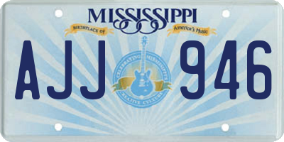 MS license plate AJJ946